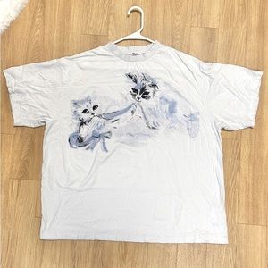 acne studios blue graphic t-shirt